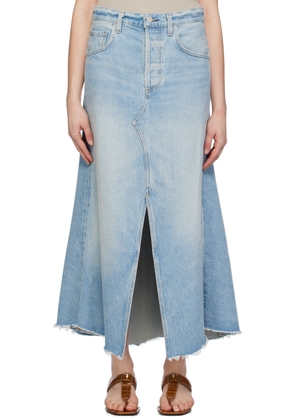 Citizens of Humanity Blue Mina Denim Midi Skirt