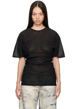 Acne Studios Black Gathered T-Shirt