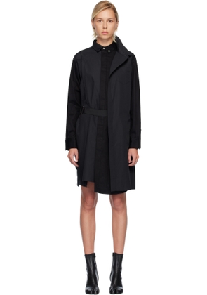 sacai Black Poplin Midi Dress