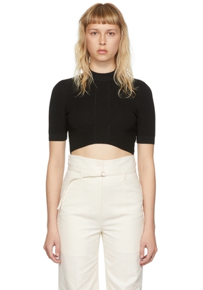 System Black Rayon T-Shirt