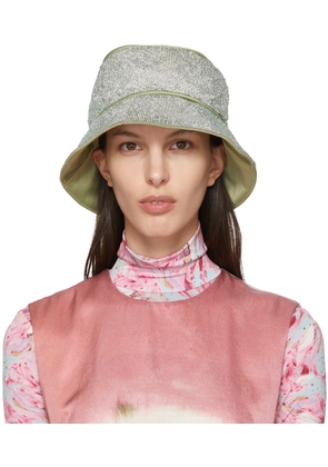 KARA SSENSE Exclusive Green Crystal Mesh Bucket Hat