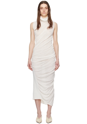 ISSEY MIYAKE Off-White Twisted Maxi Dress