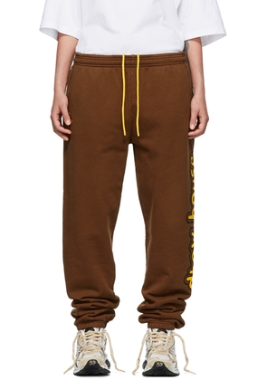 drew house SSENSE Exclusive Brown Cartoon Font Lounge Pants