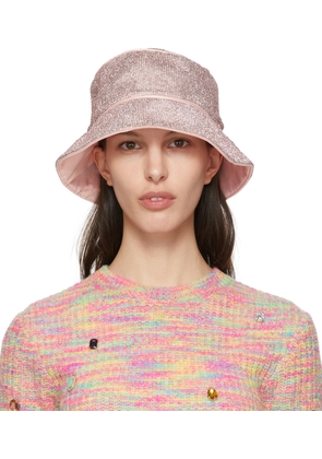 KARA SSENSE Exclusive Pink Crystal Mesh Bucket Hat
