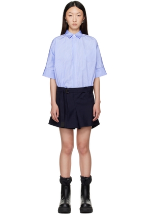 sacai Blue Poplin & Suiting Minidress