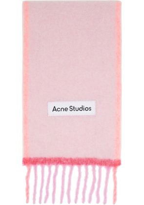 Acne Studios Pink Narrow Wool Mohair Scarf