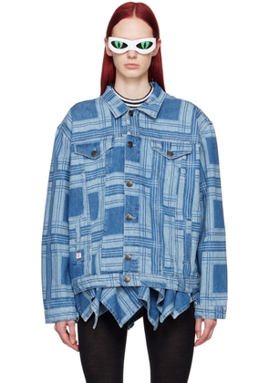 Charles Jeffrey LOVERBOY Blue Oversized Denim Jacket