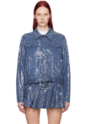 Charles Jeffrey LOVERBOY Blue Art Denim Jacket