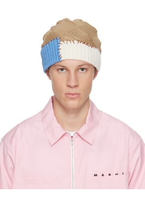 Marni Beige Wool Mixed Knit Beanie