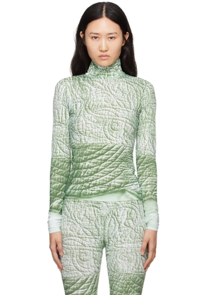 MM6 Maison Margiela Green Trompe L'œil Turtleneck