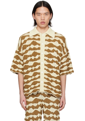 Bonsai Brown & Beige Punzonato Shirt