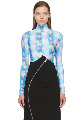 Nina Ricci Blue Recycled Nylon Turtleneck