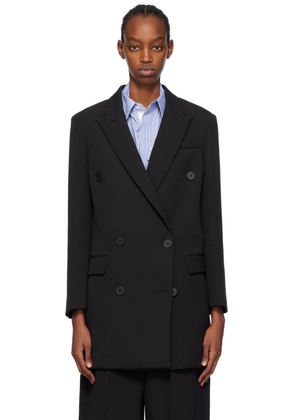 SHANG XIA Black Double-Breasted Blazer