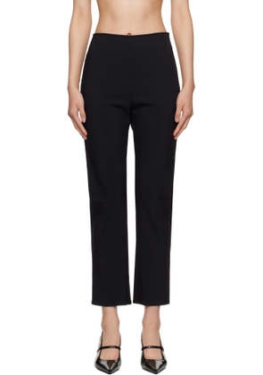 Róhe Black Cigarette Scuba Cropped Trousers