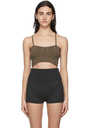 Le Kasha Brown Figari Cashmere Bralette