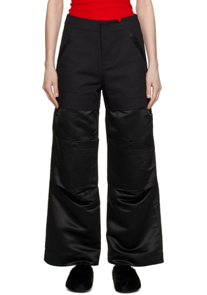 SPENCER BADU Black Paneled Trousers
