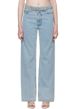 Y/Project Blue Y Belt Jeans