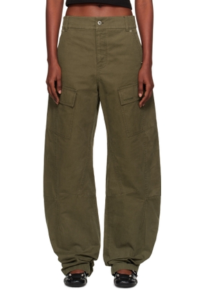 We11done Khaki Curved Trousers