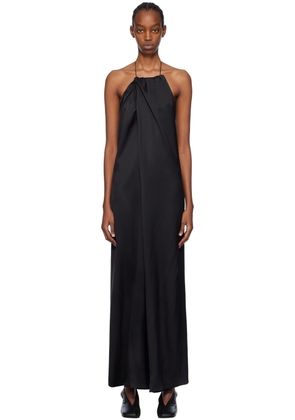 SHANG XIA Black Halter Maxi Dress