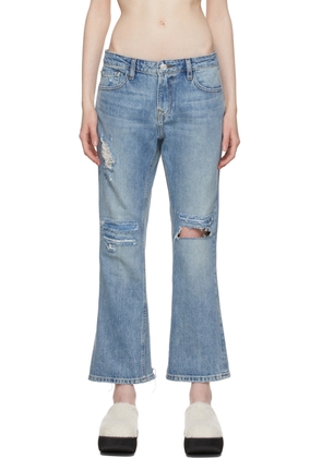 FRAME Blue Low Boot 'The Pixie' Jeans