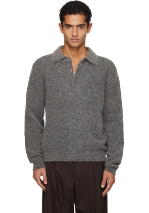 Sunflower Gray Mohair Polo