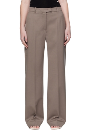The Frankie Shop Taupe Lenora Straight Trousers