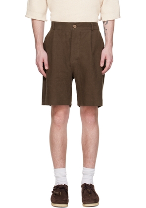 XENIA TELUNTS Brown Bini Shorts