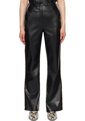 Nanushka Black Manola Vegan Leather Pants