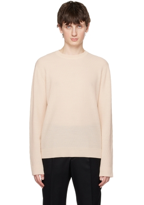 Solid Homme Beige Open Work Sweater