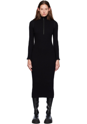 Moncler Black Wool Midi Dress