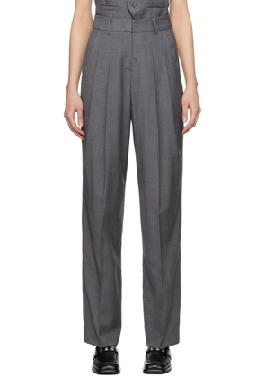 The Frankie Shop Gray Gelso Trousers