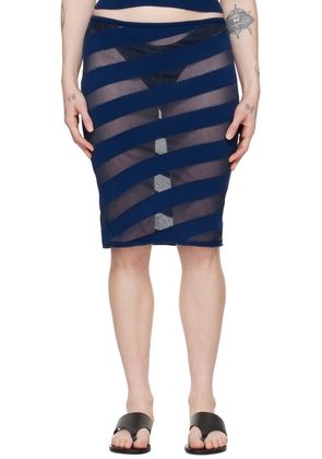Gimaguas Navy Zebara Midi Skirt