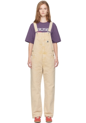 Carhartt Work In Progress Beige Bib Straight Overalls