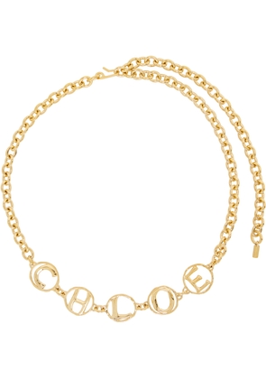Chloé Gold 'The Chloé Script Jewelry' Belt