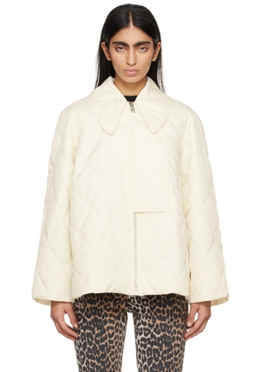 GANNI Off-White Quilt Jacket