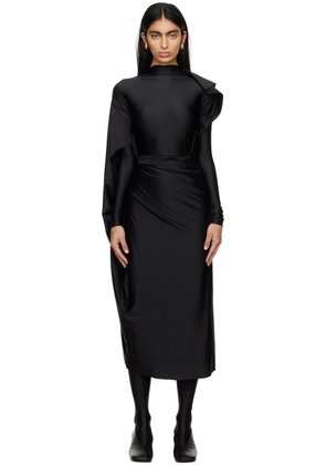 MARIE ADAM-LEENAERDT Black Spiral Jumpsuit