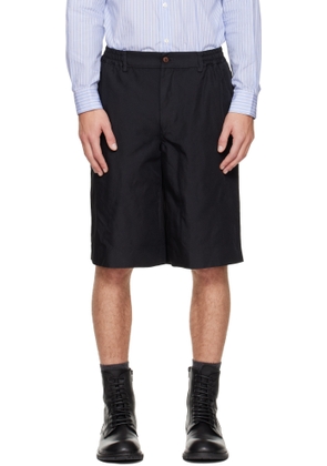 Comme des Garçons Homme Plus Black Polyester Twill Garment Dyed Shorts