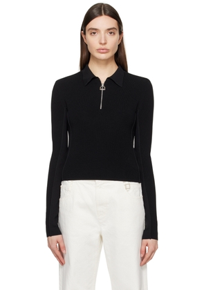 WOOYOUNGMI Black Half-Zip Polo