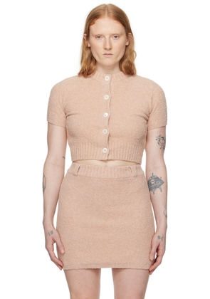 AMBUSH Pink Cropped Cardigan