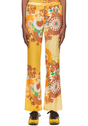 ERL Yellow Viscose Lounge Pants