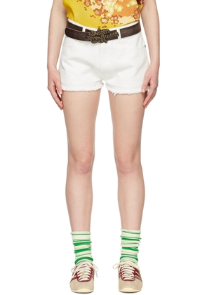 ERL White Denim Shorts