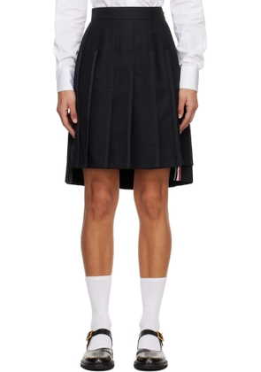 Thom Browne Black Super 120s Twill Pleated Midi Skirt
