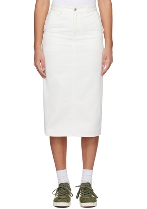 Nothing Written White H-Line Denim Midi Skirt