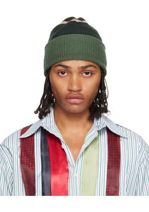 Edward Cuming Green Top-View Beanie