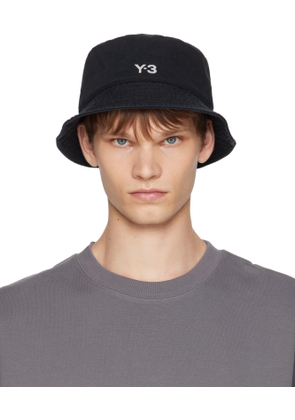 Y-3 Black Logo Bucket Hat