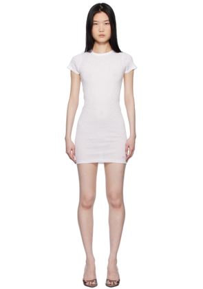 Alexander Wang White Crystal Hotfix Short Sleeve Loungewear Minidress