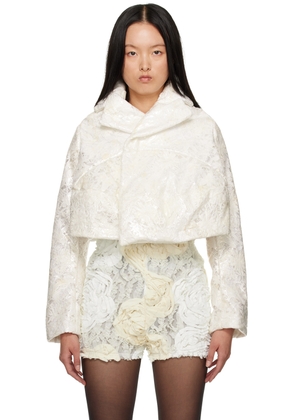 Comme des Garçons White Notched Jacket