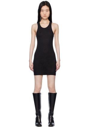 Alexander Wang Black Crystal Hotfix Racer Tank Minidress