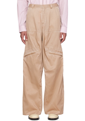 Y/Project Beige Gathered Trousers