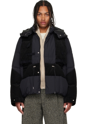 sacai Black Corduroy Down Jacket